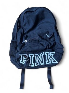 Victoria’s Secret PINK 4-Pocket Backpack Black Campus School Bag Travel Casual